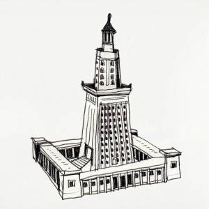 Александрийский маяк рисунок карандашом