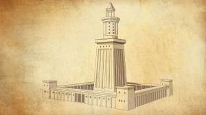 Александрийский маяк рисунок карандашом