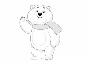 Раскраски олимпийского медведя