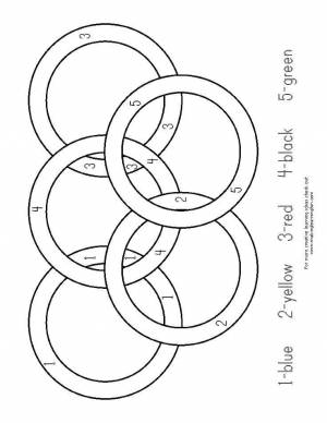 Раскраски Раскраска Олимпийские кольца кольцо
