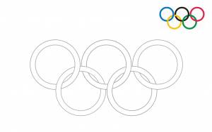Олимпийские кольца раскраска