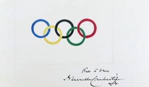 Оригинальный рисунок олимпийских колец продан на аукционе