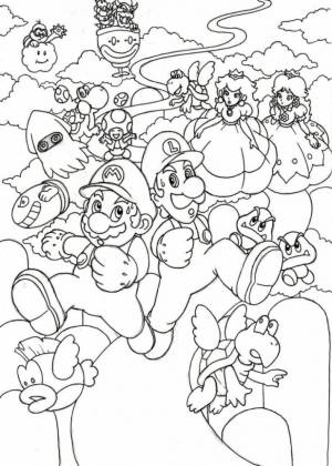 Раскраска Super Mario Bros