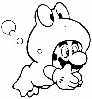 Pаскраска Super Mario Bros 153567