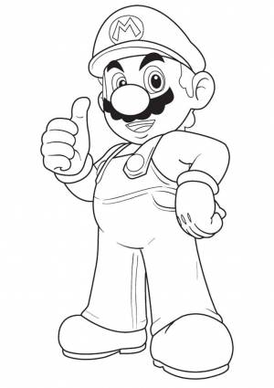 Раскраски Раскраска Супер марио Персонаж из игры, Download print coloring page
