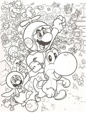 super mario bros coloring pages
