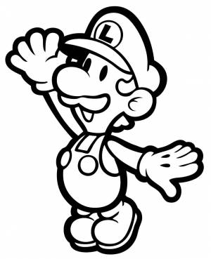 Раскраски Раскраска Марио Персонаж из игры, Download print coloring page