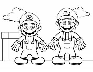 Раскраски Раскраска Супер марио игры, Download print coloring page