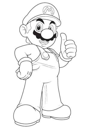 Раскраски Раскраска Марио Персонаж из игры, Download print coloring page