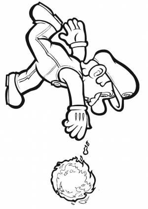Раскраски Раскраска Супер марио баскетбол, Download print coloring page