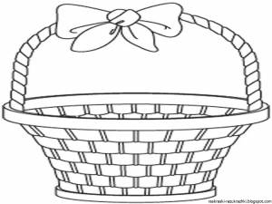 Раскраска корзинка пустая