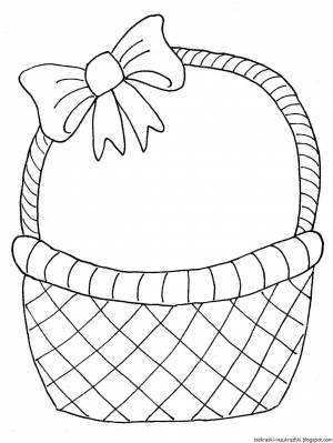 Раскраска корзина пустая