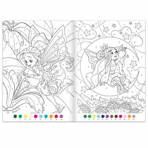 Раскраска по номерам «Прекрасные феи», 16 стр