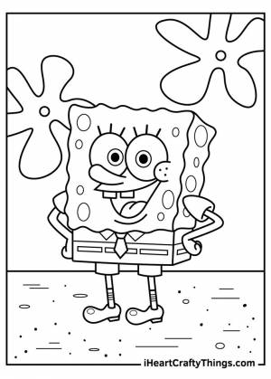 Cute Sponge Bob Coloring Pages