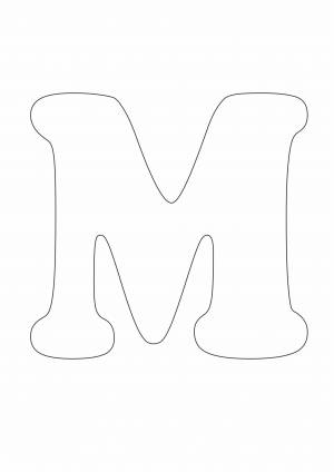 Трафарет буквы М   листе