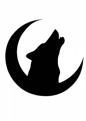 Трафареты и силуэты волка