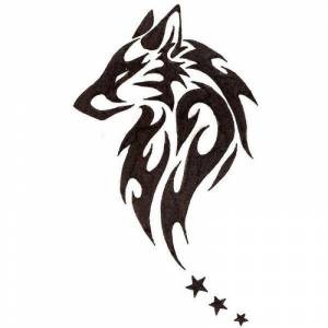 Трафареты волк с узорами