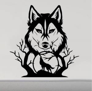 Трафарет волка