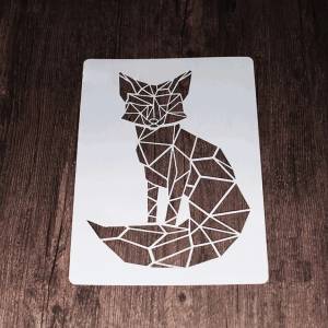 3D Геометрические Животные, лиса, ананас, лошадь, трафареты оленя, настенная живопись, декоративный шаблон раскраска для скрапбукинга тиснильный альбом