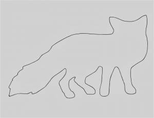 Шаблон лисы для рисования