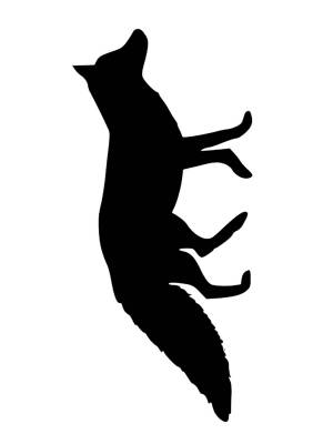 Трафарет лисы для вырезания