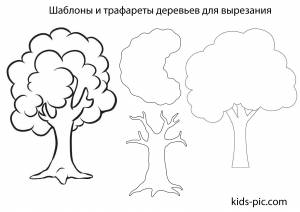 Шаблон Дерева Для Вырезания Из Бумаги