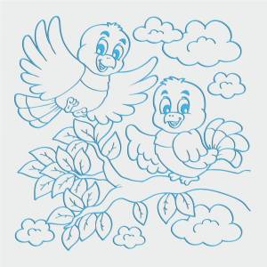 Трафарет Птицы для детей