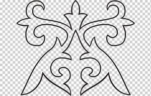 Бумага Орнамент Казахский Трафарет Мотив, этник, разное, белый, лист png