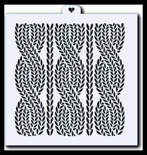 Трафарет новогодний Вязаный узор 