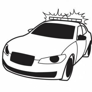 Трафарет 'Полицейская машина'