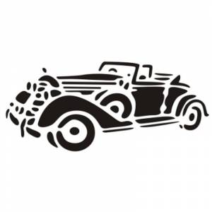 Трафарет виниловый РЭТРО АВТО 600х900х0,4 мм