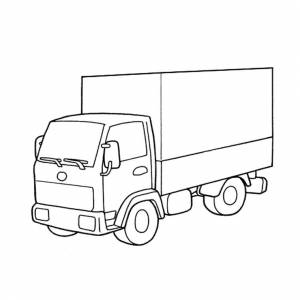 Трафарет грузовика для рисования