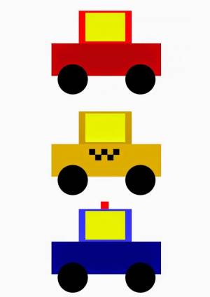 Аппликация машина из цветной бумаги для маленьких детей