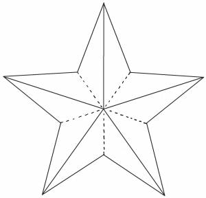 Трафарет объемной звезды
