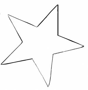 Трафарет Пятиконечная звезда для вырезания из бумаги