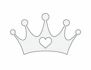Корона королевы трафарет