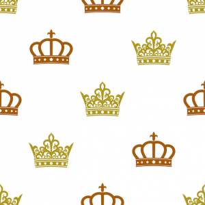 Шаблон короны королевский бесшовный фон текстура фона с золотыми коронами геометрические фигуры вектор