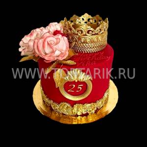 Премиальный Торт на юбилей с Короной