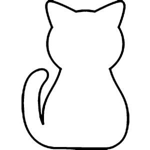 Шаблон кота для рисования