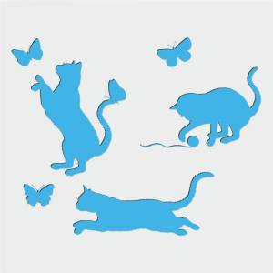 Трафарет Кошки и котята