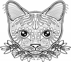 Трафареты кошка сложная узоры