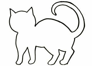 Трафарет котенок для детей