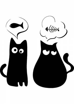 Трафареты котов и кошек для вырезания из бумаги