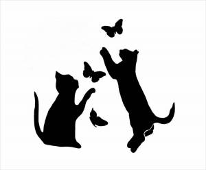 Трафарет кота для вырезания