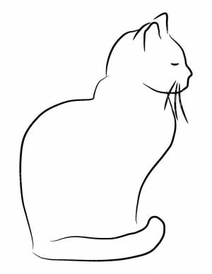 Шаблон для вырезания «Кошка»