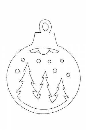 Трафареты Ёлочных игрушек для вырезания из бумаги