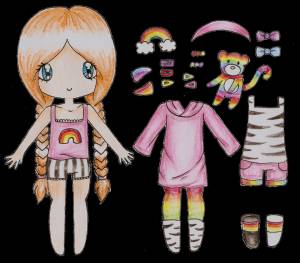 Бумажные куклы для срисовки