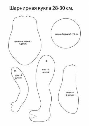 Трафареты Кукла