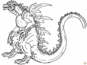 Получите рев с бесплатным Godzilla Раскраски из GBcoloring