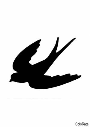 Трафарет Пикирующая ласточка для вырезания